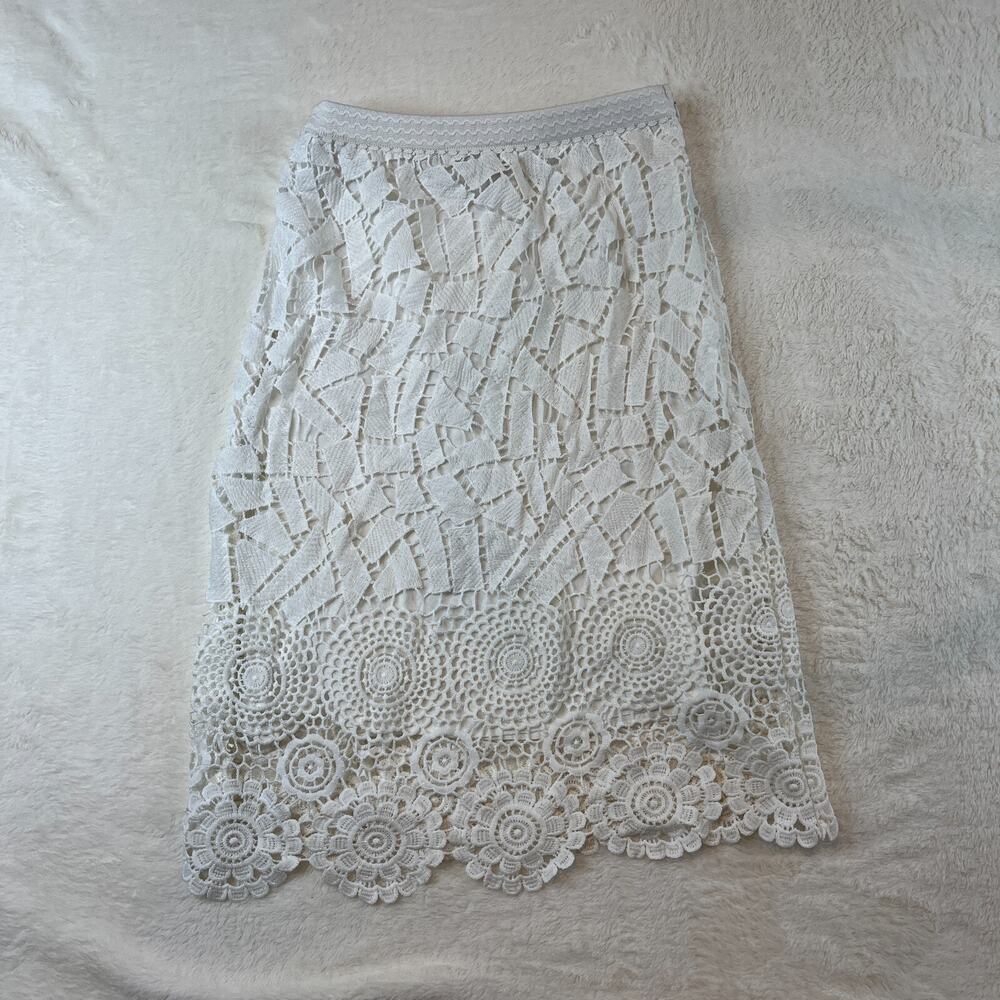 Beulah white skirt side zipper size M